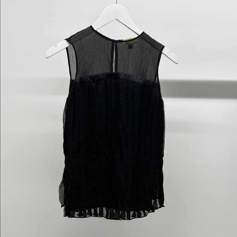 Burberry 100% Silk Black Blouse